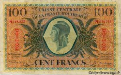 100 Francs MARTINIQUE  1943 P.25 VG