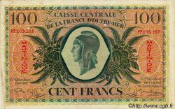 100 Francs MARTINIQUE  1943 P.25 MBC