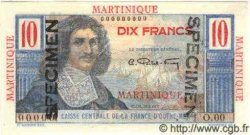 10 Francs Colbert Spécimen MARTINIQUE  1946 P.28s FDC