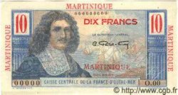 10 Francs Colbert Spécimen MARTINIQUE  1946 P.28s FDC