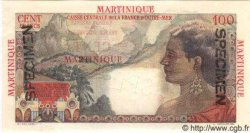 100 Francs La Bourdonnais Spécimen MARTINIQUE  1947 P.31s NEUF