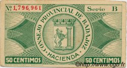 50 Centimos SPANIEN Badajoz 1937 E.118 fVZ