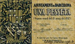 1 Pesseta ESPAGNE Barcelona 1937 C.78.1 TB à TTB