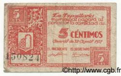 5 Centimos SPANIEN Graus 1937 E.--(cf.394) fS