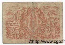 25 Centims ESPAGNE Sabadell 1937 C.536a TB+