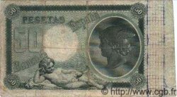 50 Pesetas SPAGNA  1898 P.047 q.MB