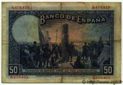 50 Pesetas SPANIEN  1927 P.072a S to SS