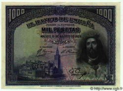 1000 Pesetas SPANIEN  1928 P.078a fST