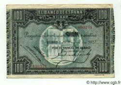 100 Pesetas  ESPAGNE Bilbao 1937 PS.565(a) TTB