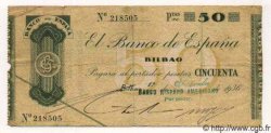 50 Pesetas ESPAGNE Bilbao 1936 PS.553d pr.TTB