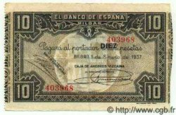 10 Pesetas ESPAGNE Bilbao 1937 PS.562g TTB+