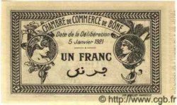 1 Franc ALGERIA Bône 1921 JP.12 UNC