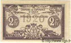 2 Francs ALGERIA Oran 1920 JP.12 FDC