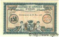 50 Centimes ALGÉRIE Oran 1921 JP.141.25 NEUF