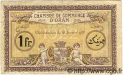 1 Franc ALGÉRIE Oran 1922 JP.17 TB à TTB