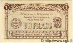 1 Franc ALGÉRIE Philippeville 1917 JP.142.09 NEUF