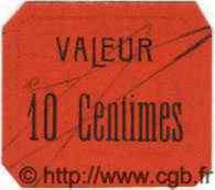 10 Centimes ALGÉRIE Sidi-Bel-Abbès 1915 JPCV.07 NEUF