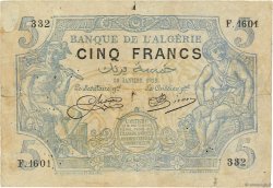 5 Francs Faux ALGÉRIE  1918 P.071bx pr.TB