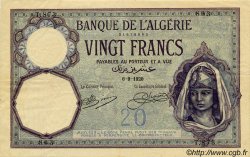 20 Francs  ALGÉRIE  1920 P.078a TTB+