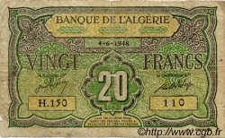 20 Francs ALGÉRIE  1948 P.012 B+
