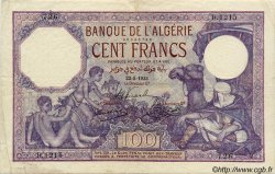 100 Francs  ALGÉRIE  1933 P.019 TB+