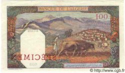 100 Francs Spécimen ALGÉRIE  1938 P.085s SPL