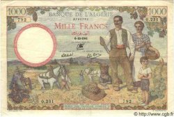 1000 Francs ARGELIA  1941 P.030a MBC