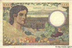 1000 Francs ALGERIA  1941 P.030a VF