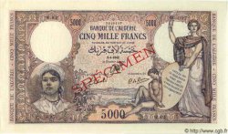 5000 Francs Spécimen ALGERIA  1942 P.032s FDC
