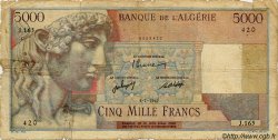 5000 Francs ALGÉRIE  1947 P.105 B
