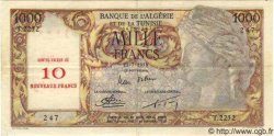 10 NF sur 1000 Francs ALGERIEN  1958 P.045 fVZ