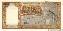 10 Nouveaux Francs Spécimen ALGÉRIE  1959 P.119s NEUF