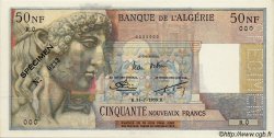 50 Nouveaux Francs Spécimen ALGERIA  1959 P.120s SPL a AU