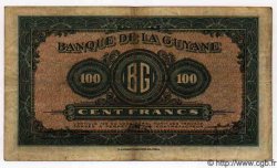 100 Francs GUYANE  1942 P.13 TTB