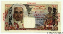 100 Francs La Bourdonnais Spécimen FRENCH GUIANA  1949 P.23s FDC