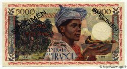 5000 Francs antillaise Spécimen FRENCH GUIANA  1949 P.28s q.FDC