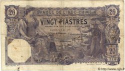 20 Piastres FRANZÖSISCHE-INDOCHINA Saïgon 1917 P.038b S
