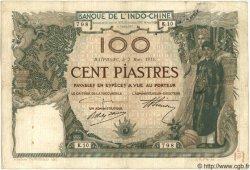 100 Piastres INDOCHINA Haïphong 1914 P.018 BC+