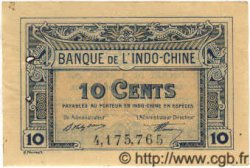 10 Cents FRENCH INDOCHINA  1922 P.043 XF