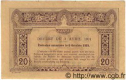 20 Cents FRENCH INDOCHINA  1922 P.045a AU