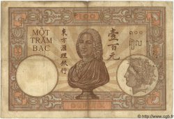 100 Piastres FRENCH INDOCHINA  1931 P.051b F