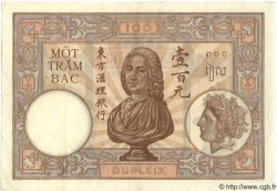 100 Piastres FRENCH INDOCHINA  1939 P.051d AU