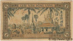 5 Piastres FRENCH INDOCHINA  1942 P.075a VF+