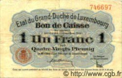 1 Franc / 80 Pfennigs LUXEMBOURG  1914 P.21 TTB
