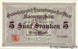 5 Francs LUSSEMBURGO  1919 P.29a FDC
