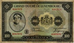 100 Francs  LUXEMBOURG  1934 P.39 pr.TB