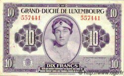 10 Francs LUXEMBURG  1944 P.44 VZ