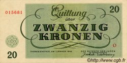 20 Kronen ISRAËL Terezin 1943 WWII. SUP+
