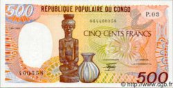500 Francs CONGO  1989 P.08a FDC