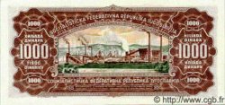 1000 Dinara YUGOSLAVIA  1963 P.075 FDC